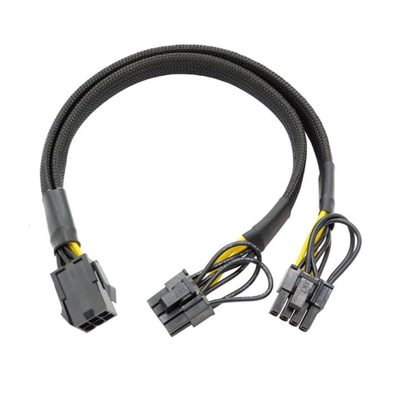 8Pin Female to 8Pin male Cable Adapter 22cm CPU 6Pin To PCIE 2X 8Pin (6+2) Graphics Video Card Power Splitter Cable by LUVNIMB