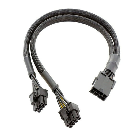 8Pin Female to Dual 8Pin male Cable Adapter 22cm CPU 8Pin To PCIE 2X 8Pin (6+2) Graphics Video Card Power Splitter Cable