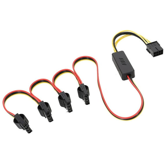8Pin To 4Pin Hard Drive Cord 12V To 5V Step Down Hard Disk Power Adapter Converters Cable for Hard Drive Disk HDD