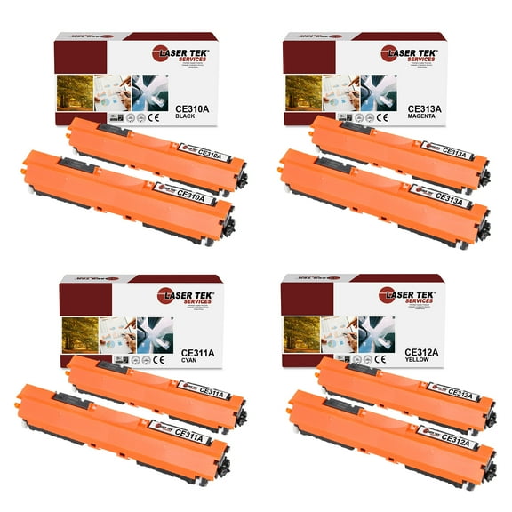 8Pk LTS 126A B C M Y Compatible for HP LaserJet Pro CP1025 CP1025NW Toner