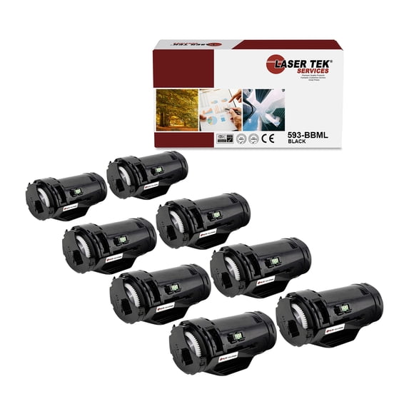 8Pk LTS 593-BBML Black Compatible for Dell S2810d Toner Cartridge