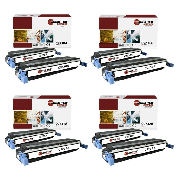 8Pk LTS 645A BCMY Compatible for HP LaserJet 5500 5500dn 5500n 5550 Toner