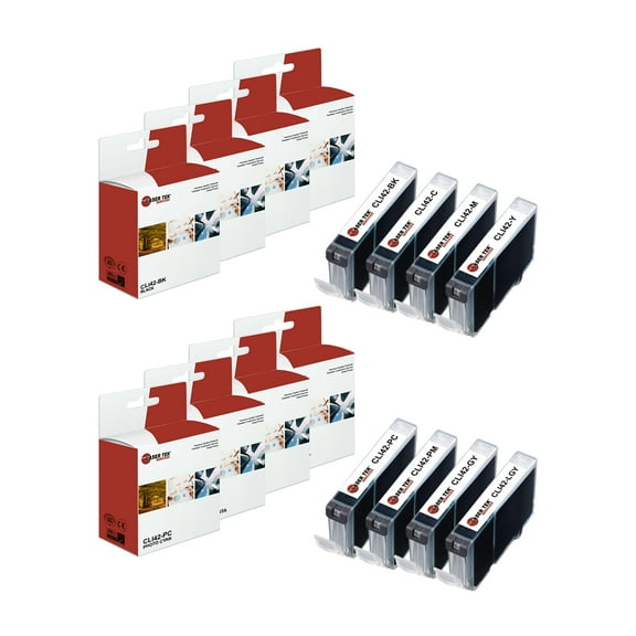 8Pk LTS CLI-42 BK/C/M/Y/PC/PM/GY/LGY HY Compatible for Canon Pixma PRO-100 Ink