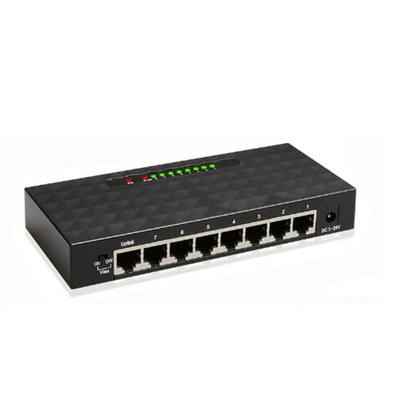 8Port Gigabit Switch Ethernet Smart Switcher High Performance 1000Mbps Network Switch RJ45 Hub Internet Injector US Plug,1 * 8Port Gigabit Switch,As Shown