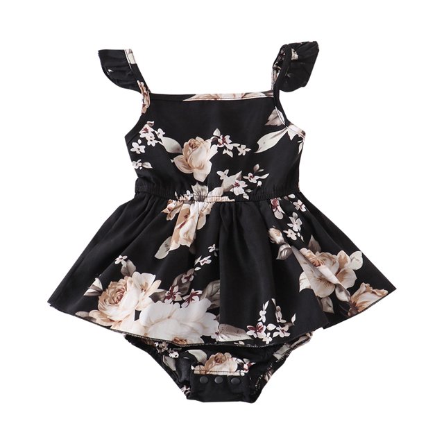 8QIDA Baby Girl Clothes Sleeveless Sunflower Floral Romper Jumpsuit