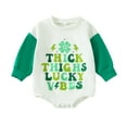8QIDA Boys Girls Long Sleeve Irish Festival Letter Print Romper