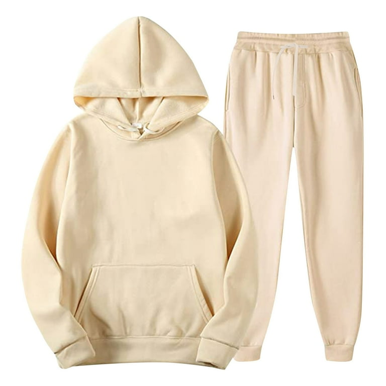 Solid Color Hooded Sports Sweater Set Solid Color Hooded Sports Sweater Set