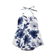 8QIDA Girls Boys Sleeveless Floral Print Jumpsuit Rompers Summer