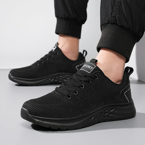 8QIDA Men Sneakers Extra Wide Casual Men Sports Shoes Fashionable Couple Style Simple and Solid Color Thick Bottomed Flat Mesh Breathable and Comfortable All Casual Shoes 8.5