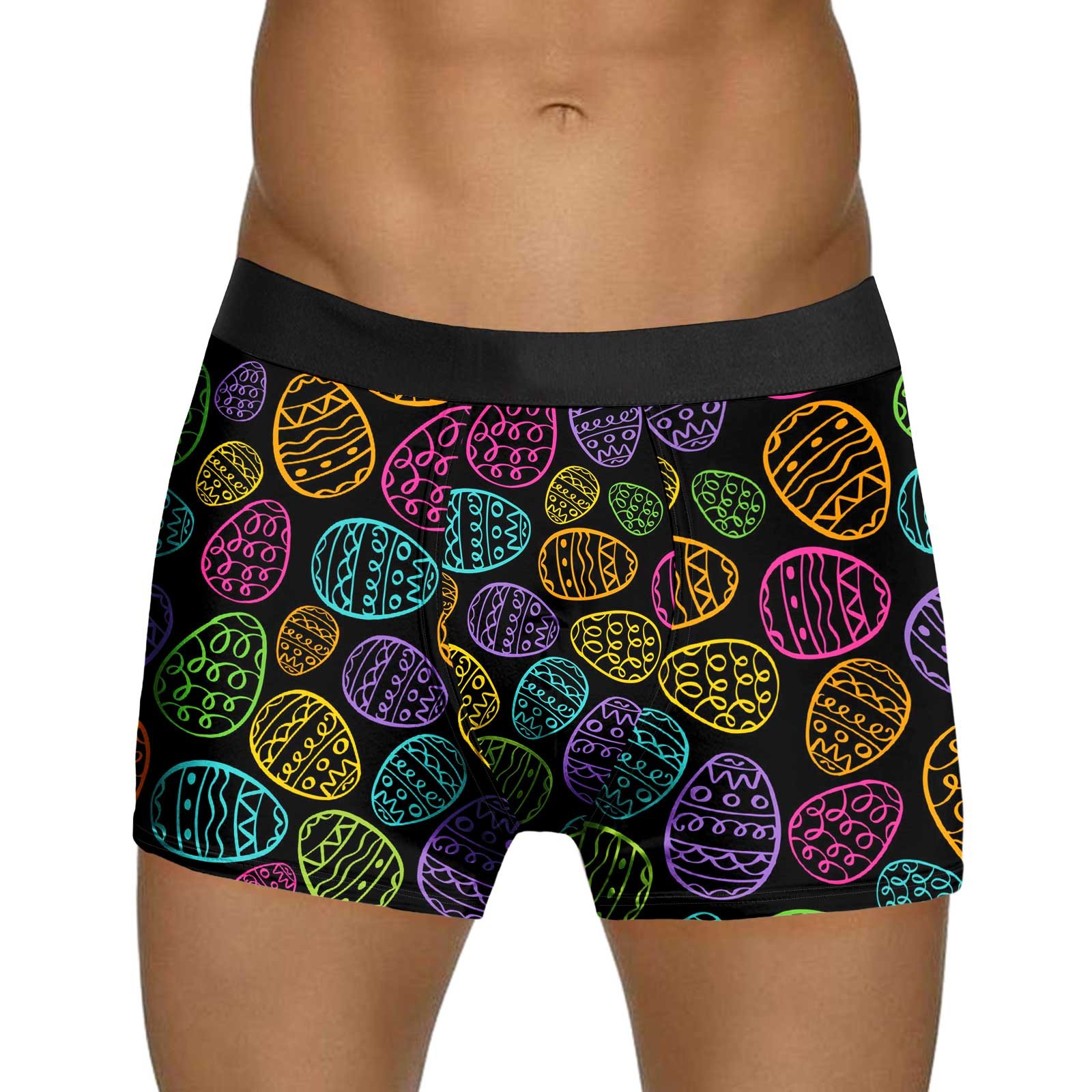 8QIDA Mens Easter Egg Bunny Underwear Festive Slim Fit Lightweight