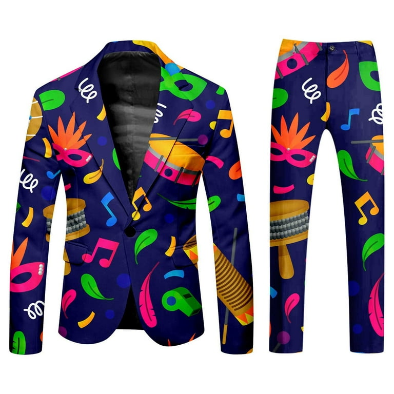 8QIDA Mens Sets 2 Piece Outfits Summer Funny Fashion Mens