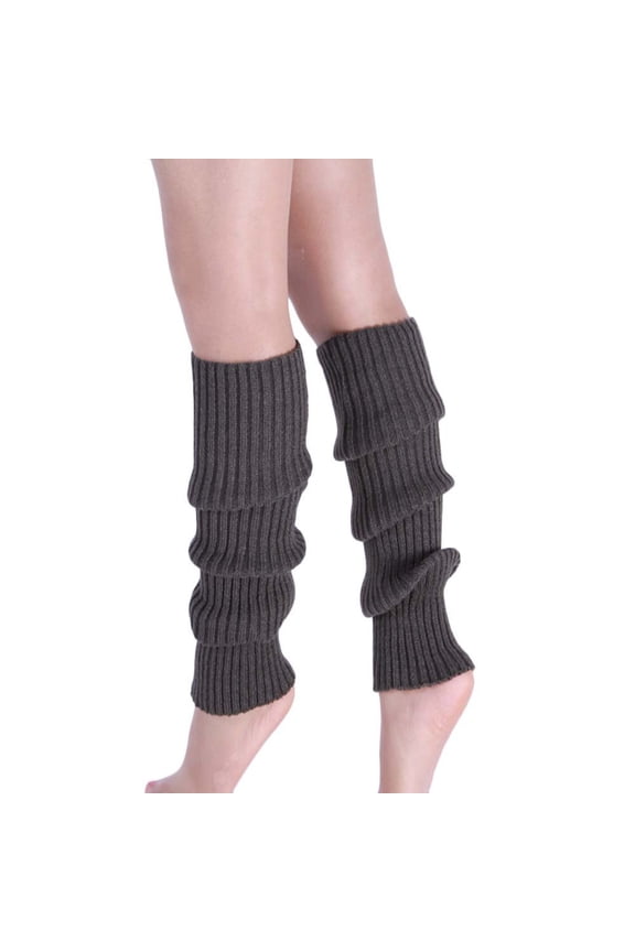 Socks for Men Boot Warmer Knit Leg Stockings Grey