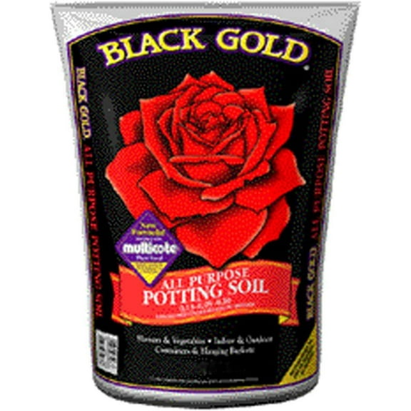 Black Gold Potting Soil - Drainage Holes - 8QT