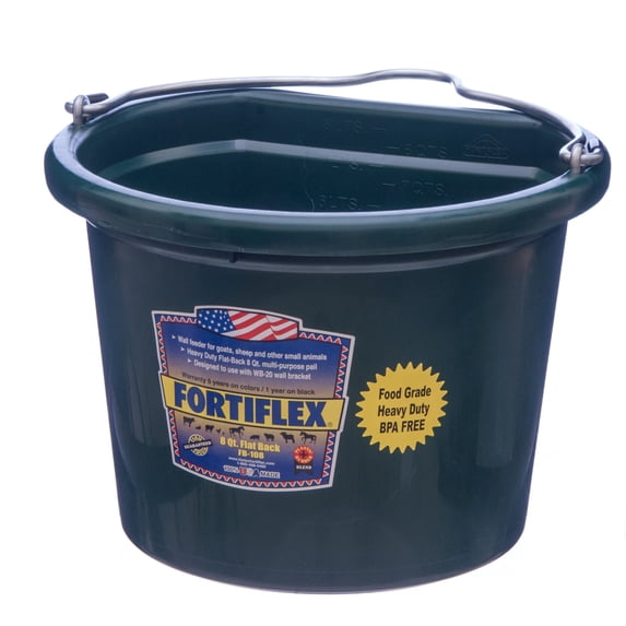 8Qt Flat Back Bucket, Color Colors: Hunter Green