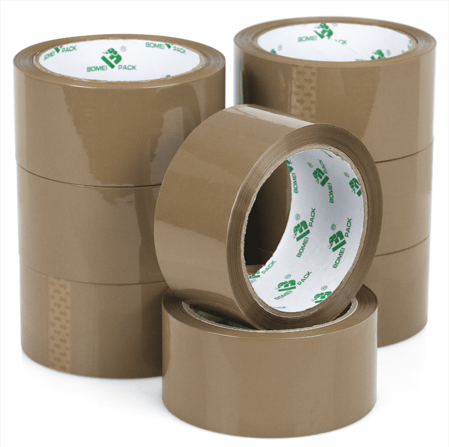 Brown Coffee Tan Packing Tape Refills, Heavy Duty for Packaging