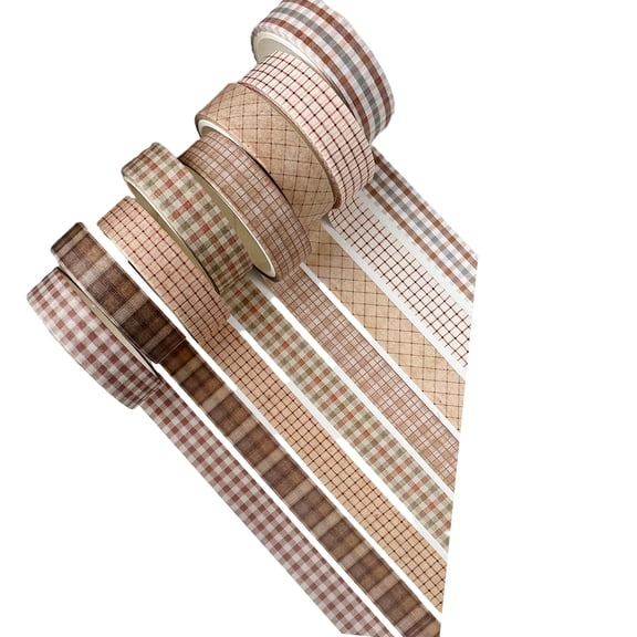 8Rolls Vintage Scrapbooking Tape Aesthetic Decorative Tape for Scrapbooking Photo Album Journal Notebook Picture Frame