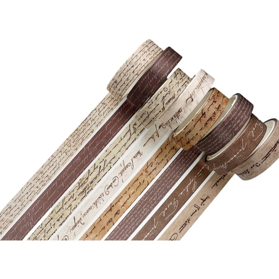 8Rolls Vintage Scrapbooking Tape Aesthetic Decorative Tape for Scrapbooking Photo Album Journal Notebook Picture Frame