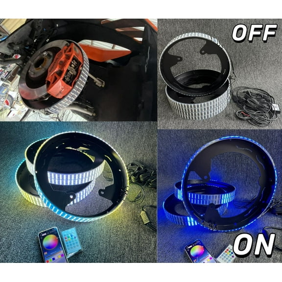 Tzvmny Lighting Factory - 8Rolls x3PCS CHASING Dream Color Play With Bluetooth APP Wheel Rim Lights for Polaris Slingshot 2015-2024 Waterproof IP68