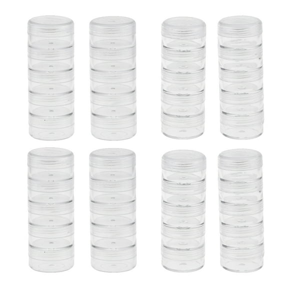 8Set 5g/10g 5 Stackable Screw Jar Container,,Craft,Cream,Glitters