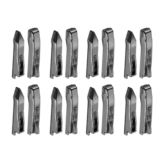 8Set Double Open Zipper Repair Latch Kits, #5 Copper Insert Pins, Black