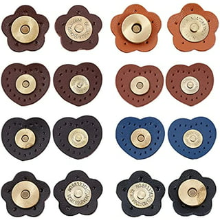4/8Pcs Magnetic Snaps Buttons, Plum Magnetic Snap Closures for Purses Bags  Clothes Handbags Scrapbooking, Magnetic Purse Closure Fasteners, Sewing on Magnetic  Snaps for DIY Craft (18mm)
