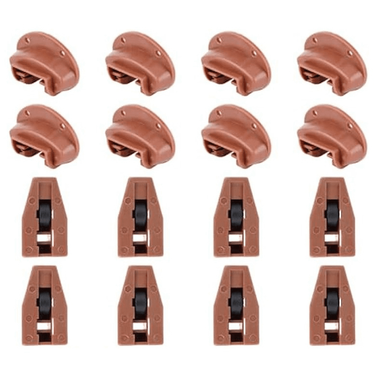 8Sets Plastic Drawer Track Guides Kit,Drawer Slides Guides Replacement