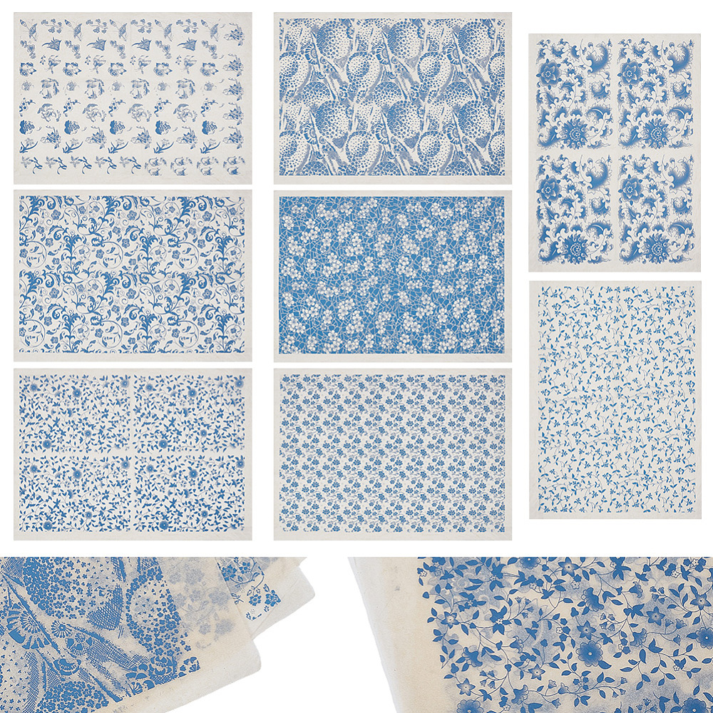 8Sheets 8 Styles Paper Ceramic Decals Pottery Ceramics Clay Transfer ...