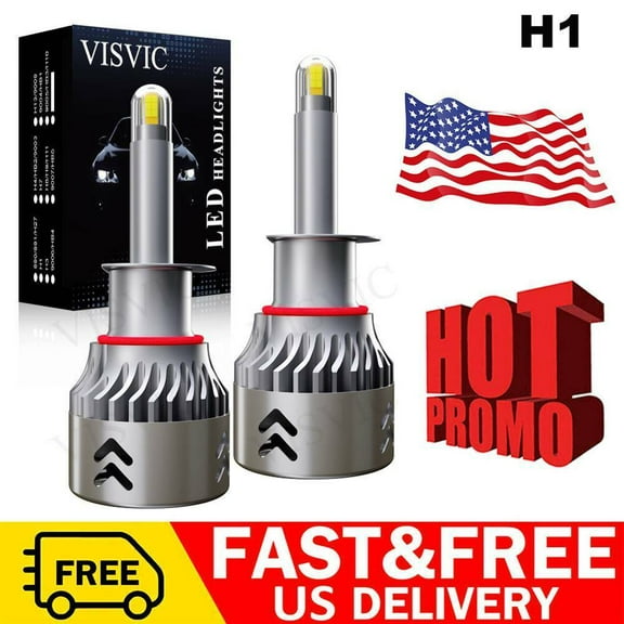 8Sides H1 200W 30000LM 6000K White CSP LED Headlight Bulb Conversion Kit