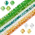 thumbnail image 1 of 8Strands Faceted Glass Beads 8 Colors 6x5.5mm Rondelle Crystal Beads Strands Bicone Shape Spacer Beads, 1 of 7