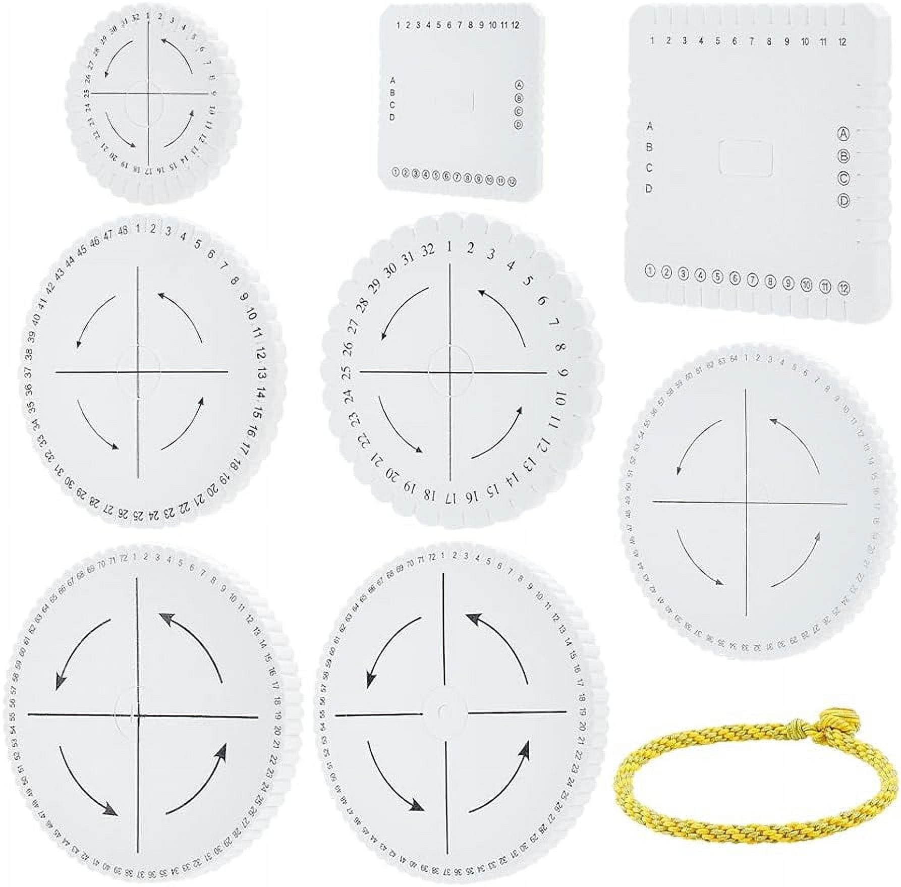 8Style Kumihimo Braiding Board Foam Bracelet Beading Cord Round Square ...
