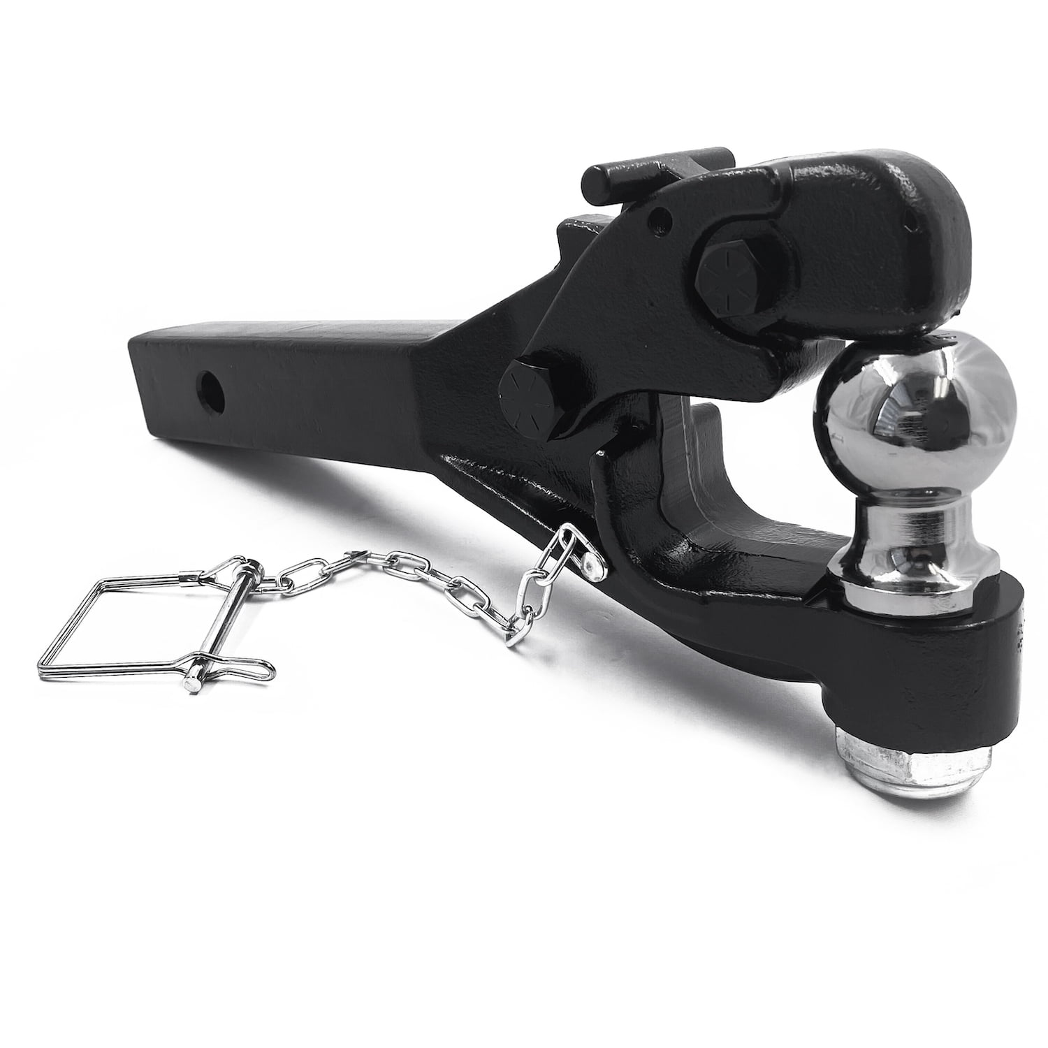 8T / 17000lbs Receiver Mount Combination Pintle Hitch w/ 2" Ball Fit 2
