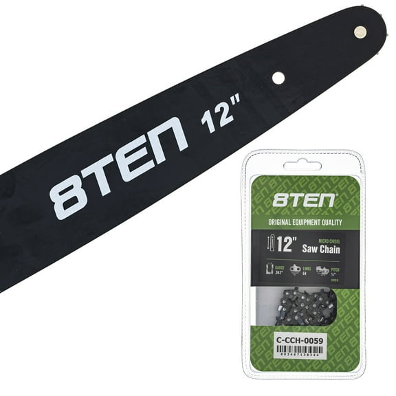 8TEN 12" Chainsaw Bar & Chain .043 1/4 64DL for Stihl Oleo-Mac MK1010258