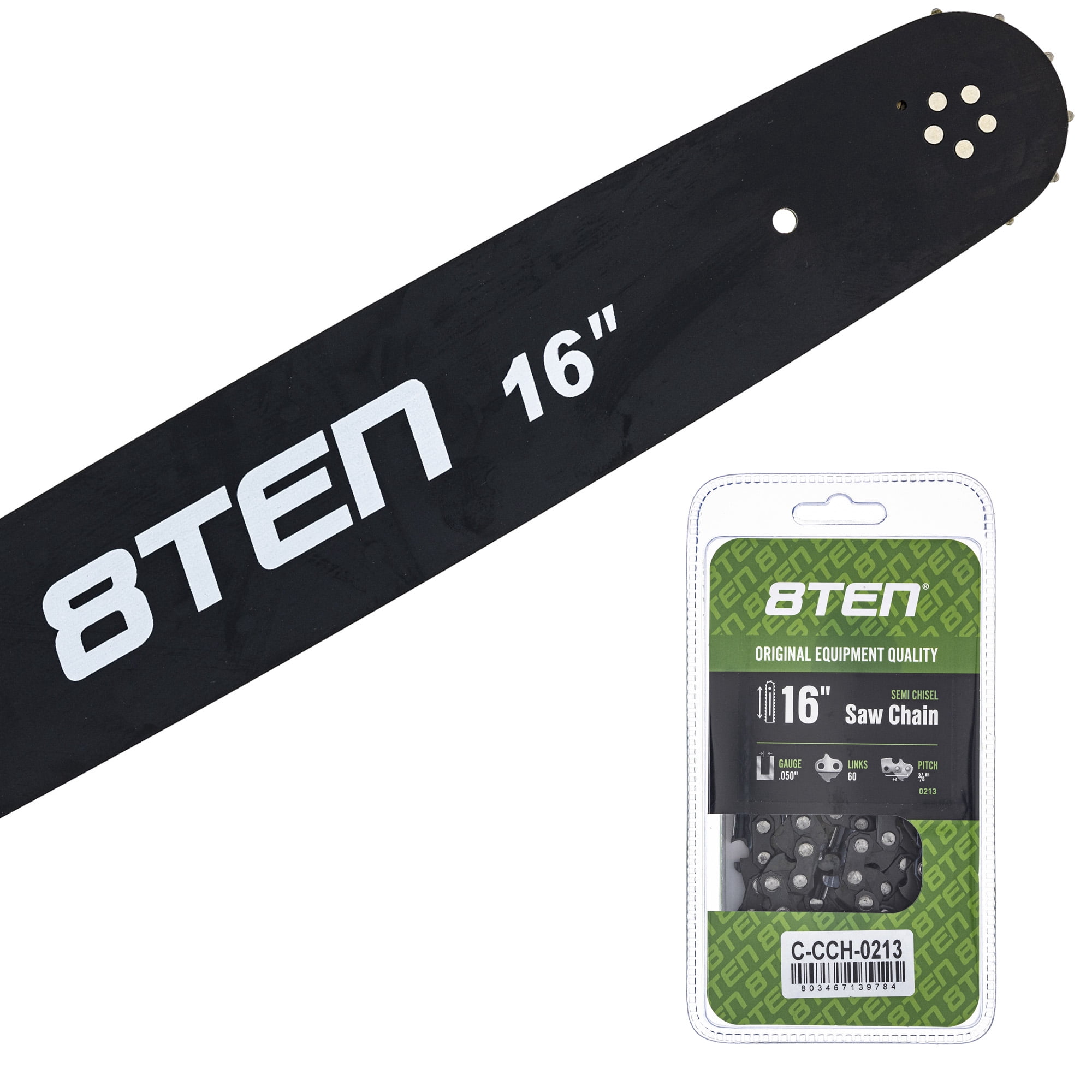 8TEN 16" Chainsaw Bar & Chain .050 3/8 60DL for Stihl 066 044 MK1010348 ...
