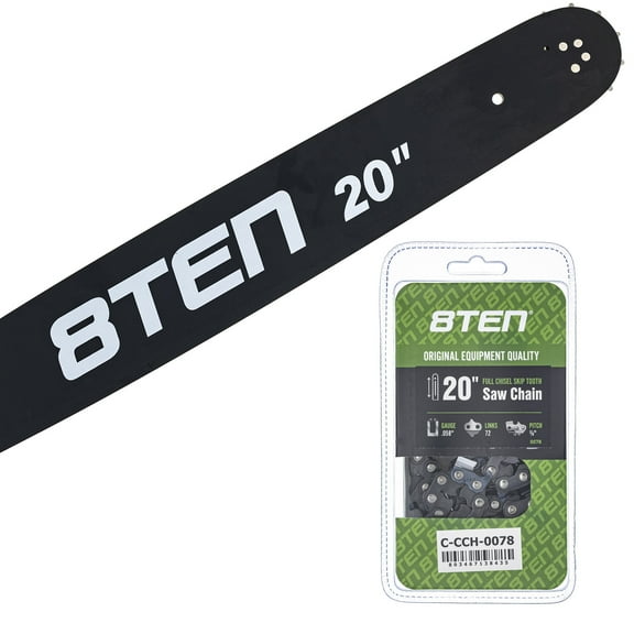 8TEN 20" Chainsaw Bar & Chain .058 3/8 72DL for Husqvarna 35RS372E MK1010425