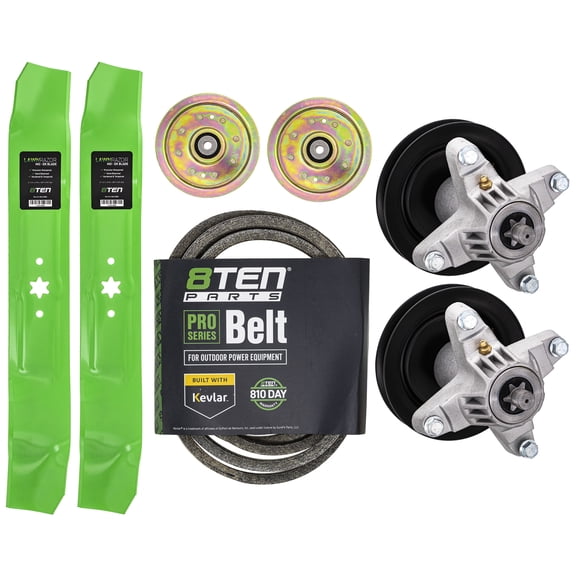 8TEN Blade Spindle Belt Idler Kit for Cub Cadet Troy Bilt RZT42 MK1005142