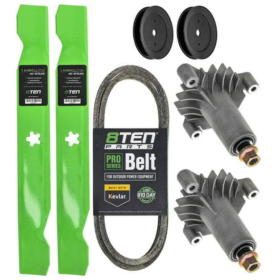 8TEN Blade Spindle Belt Kit for AYP CT12542P 532130794 532144200 532173436 MK1010013