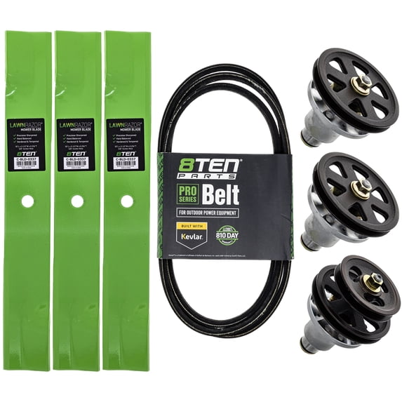 8TEN Blade Spindle Belt Kit for Exmark Turf Tracer Hydro 1-554019 52-inch Deck MK1009736