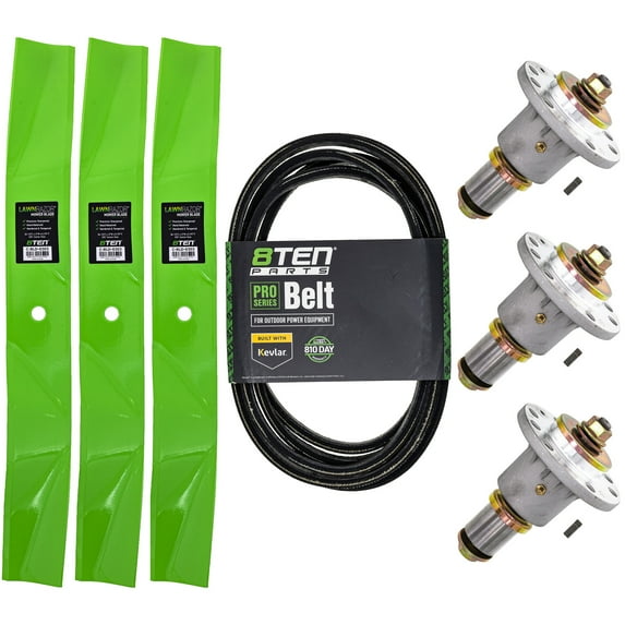 8TEN Blade Spindle Belt Kit for Exmark 1-644092 1-643052-SL 72-inch Deck MK1009782
