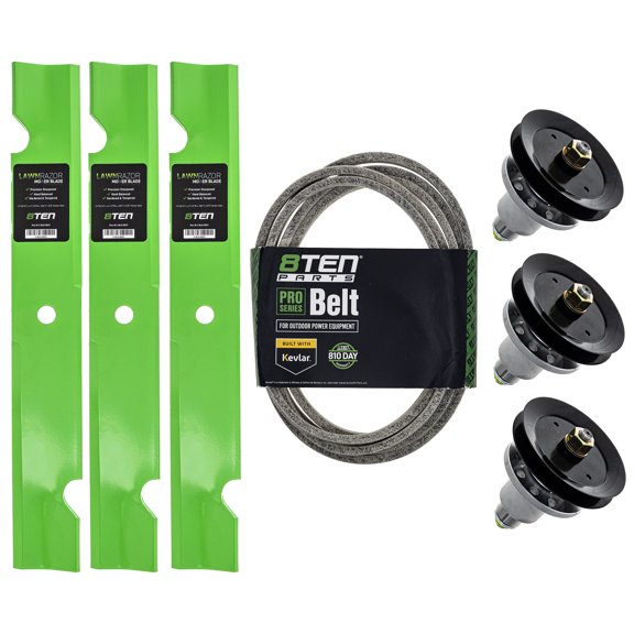 8TEN Blade Spindle Belt Kit for Exmark 1-654586 103-2518 1-653368 52-inch MK1010066