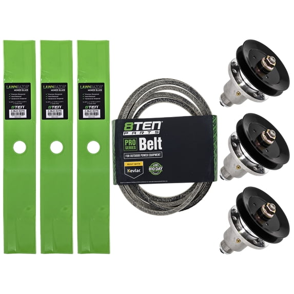 8TEN Blade Spindle Belt Kit for Exmark Lazer Z CT HP 103-9081 103-6386-S 48-inch MK1009761