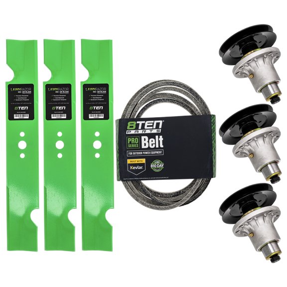8TEN Blade Spindle Belt Kit for Exmark Lazer Z HP 48 inch 103-6583-S 103-1105 MK1005297
