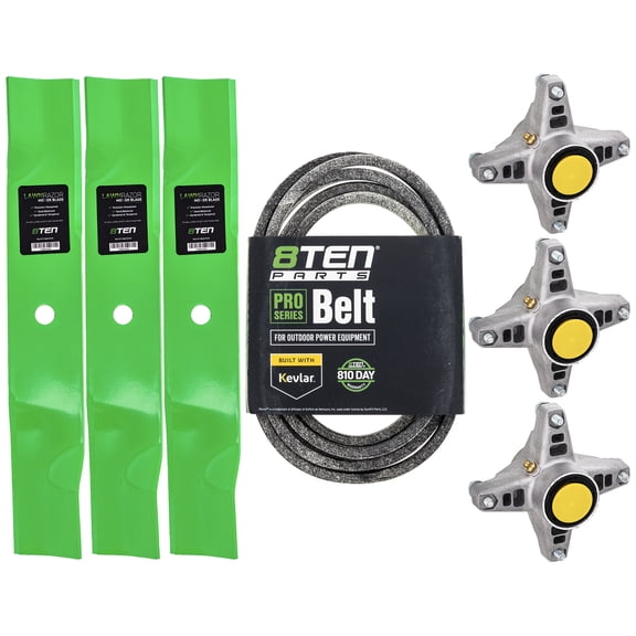 8TEN Blade Spindle Belt Kit for Cub Cadet GTX2154 54 inch 942-04416 918-3129C MK1005697