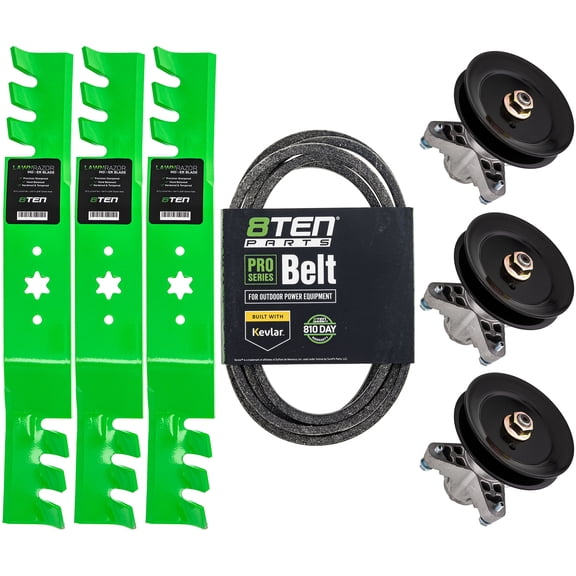 8TEN Blade Spindle Belt Kit for MTD Cub Cadet White 50 inch RZT50 MK1005620
