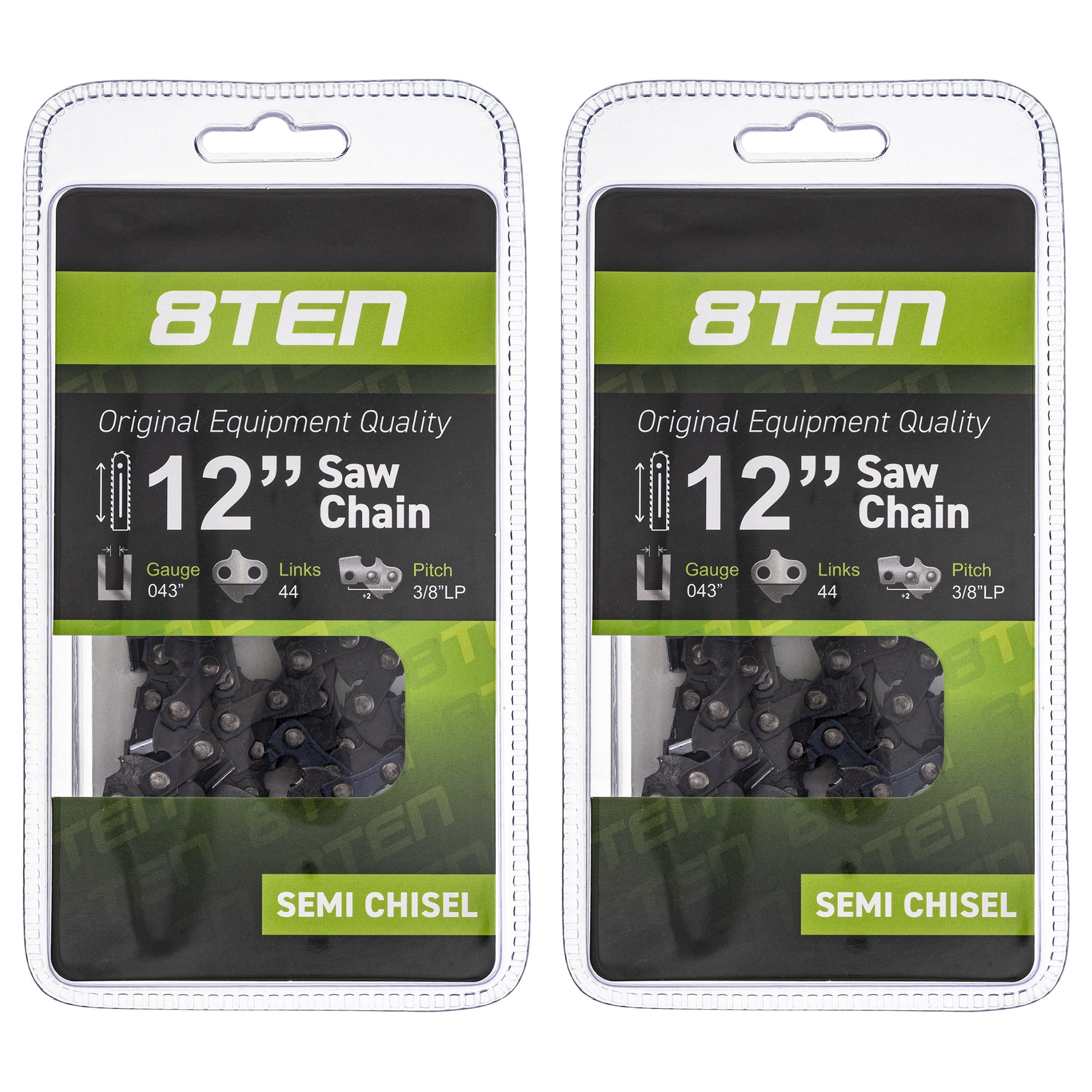 8TEN Chainsaw Chain 12 inch .043 3/8 44DL for Echo Husqvarna Stihl 2 ...