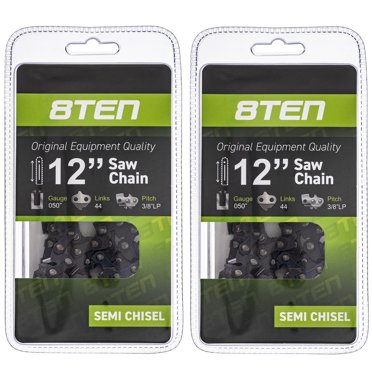 Forester 12" Chainsaw Chain - 3/8LP .050 Gauge, 44 Drive Links - Fits Stihl 009, 011, 017, 018