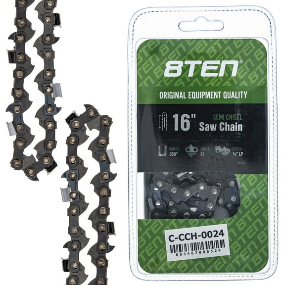 8TEN Chainsaw Chain 16 inch .050 3/8 57 DL for Husqvarna Poulan 810-CCC2246H