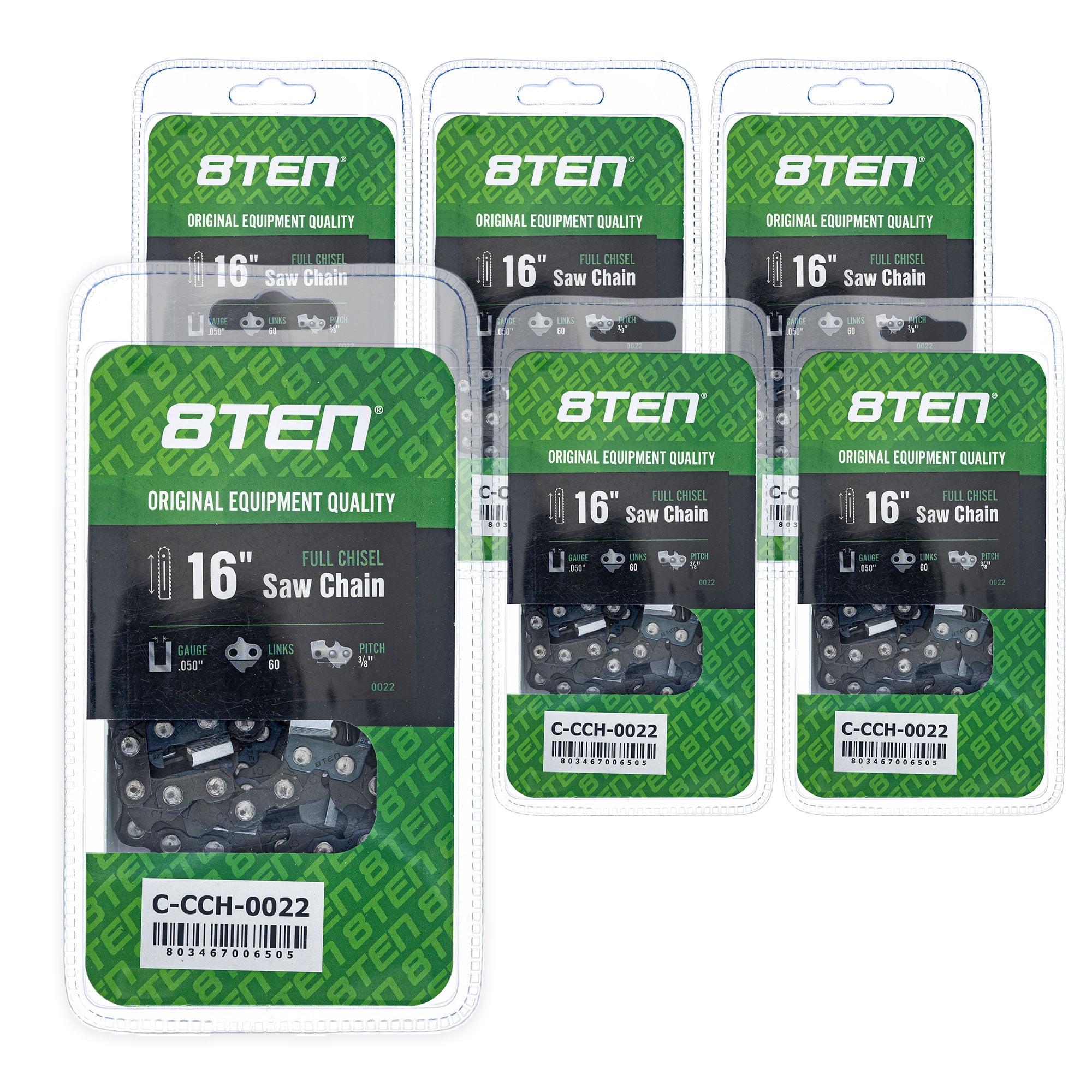 8TEN Chainsaw Chain 16 inch .050 3/8 60DL for Husqvarna 285 455 460 6 ...