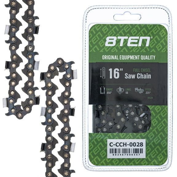 8TEN Chainsaw Chain 16 inch .050 .325 66DL for Jonsered CS2255 810-CCC2240H