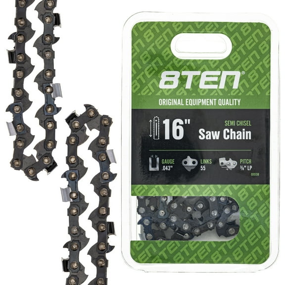 8TEN Chainsaw Chain 16 inch 3/8 Pitch LP for Stihl MS170 MS180 PM400 810-CCC2220H