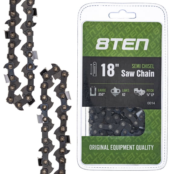 8TEN Chainsaw Chain 18 inch .050 3/8 Pitch 62DL for Husqvarna Stihl 810-CCC2236H